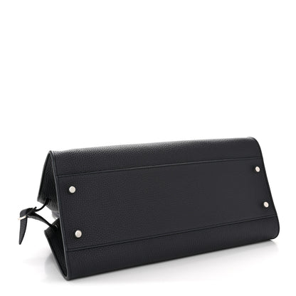 The Row Matte Grained Calfskin Margaux Shoulder 12 Marine 4 of 10