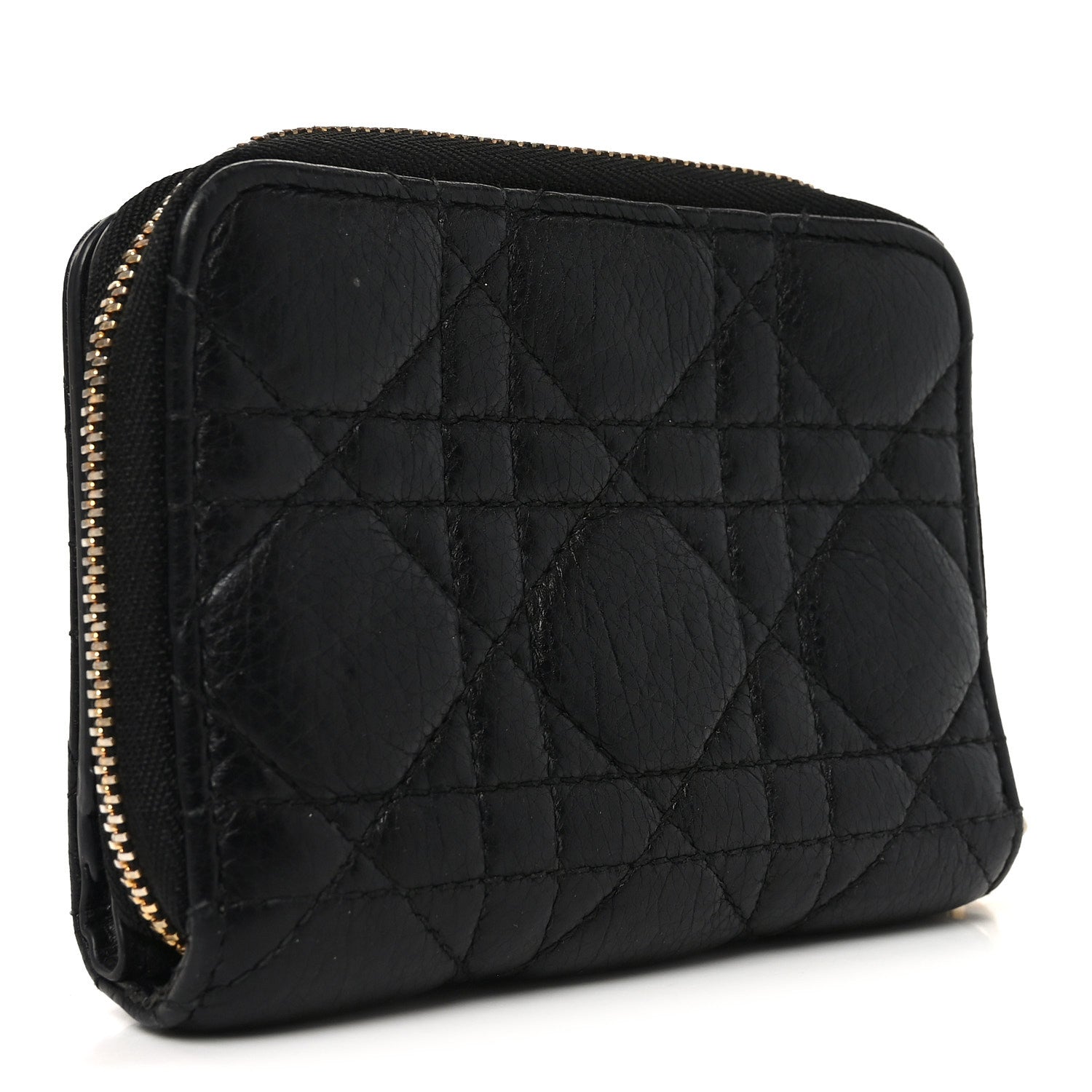 Christian Dior Grained Calfskin Supple Cannage Caro Scarlet Zipped