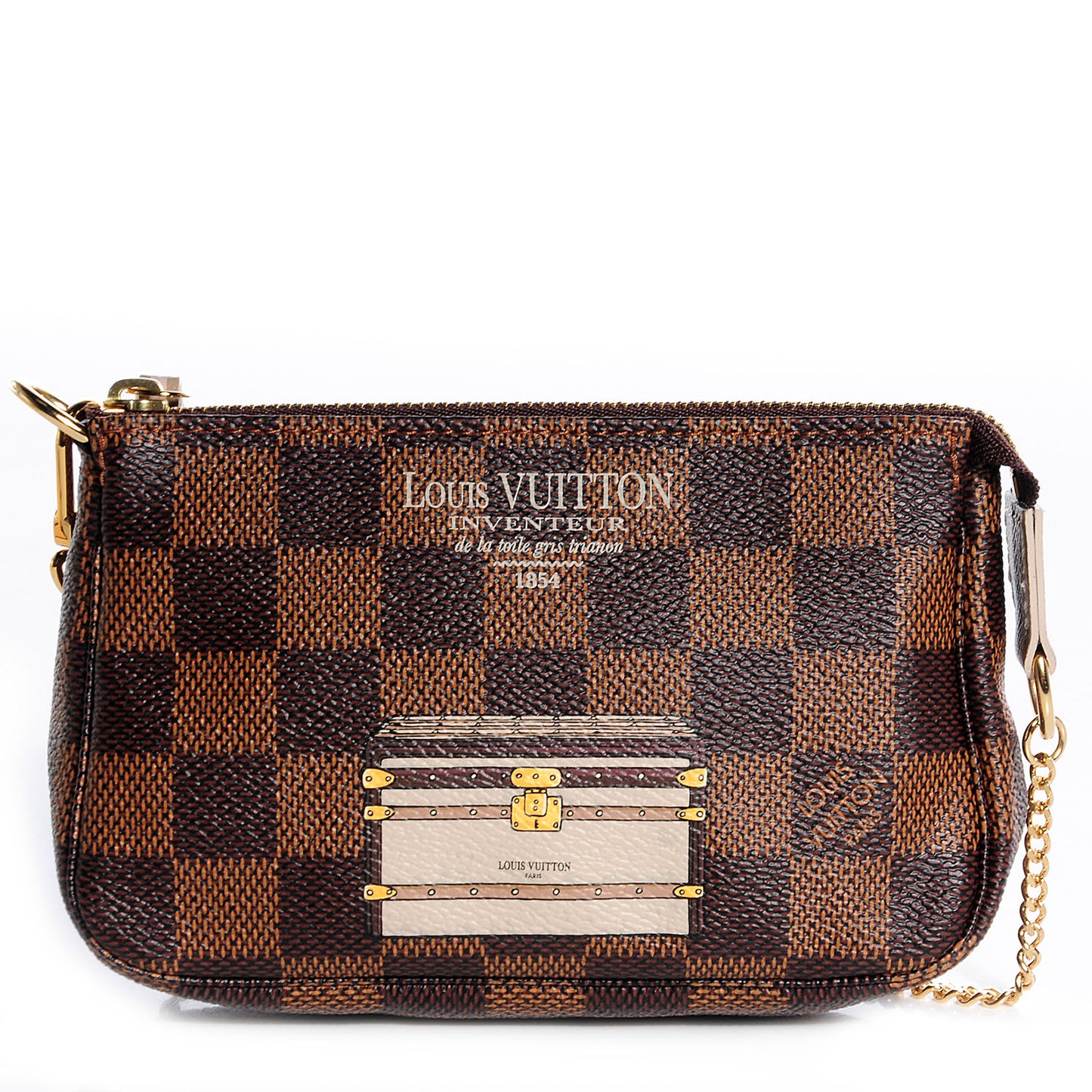 Damier Ebene Trunks and Locks Mini Pochette Accessories