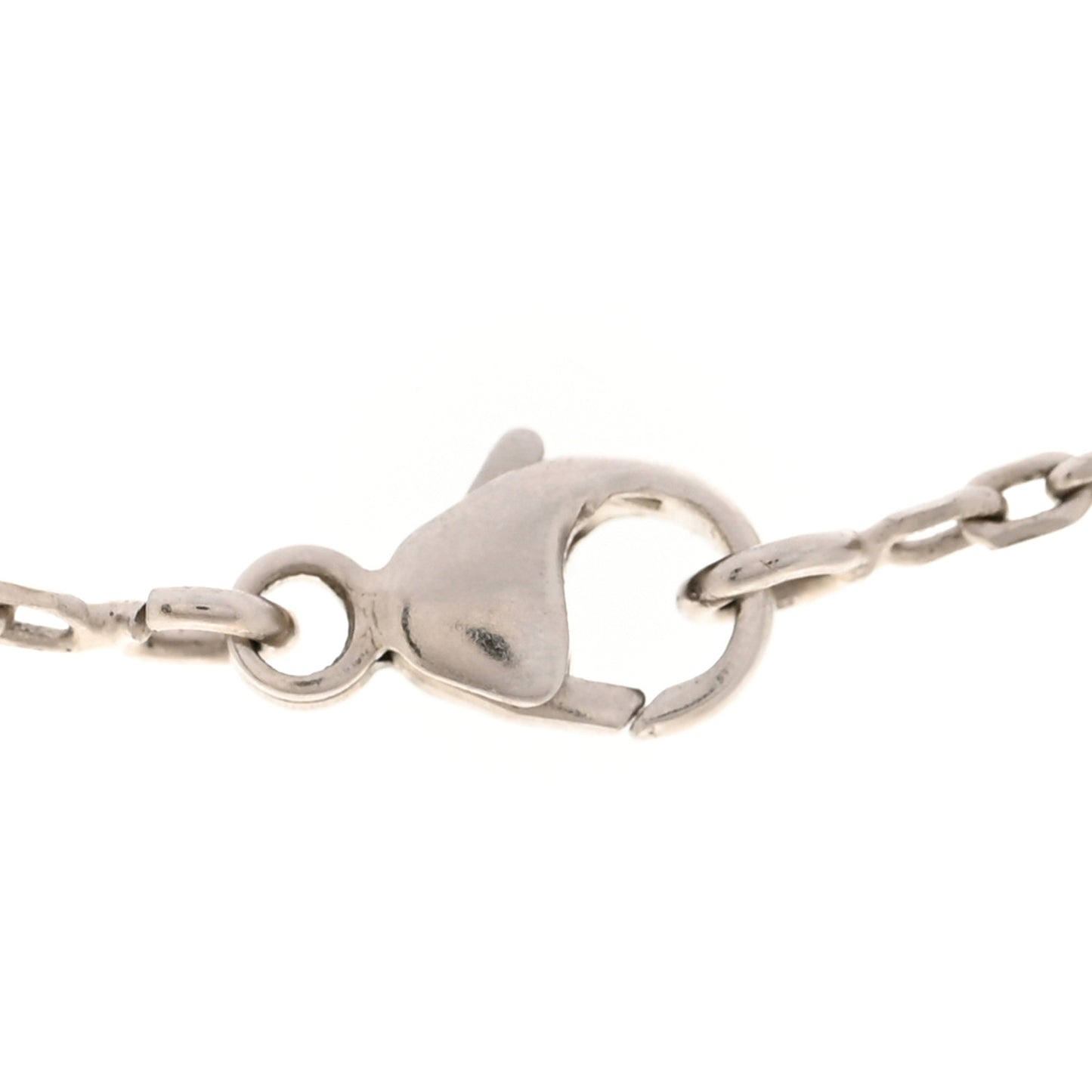 Lacquered Palladium Pop H Pendant Necklace White