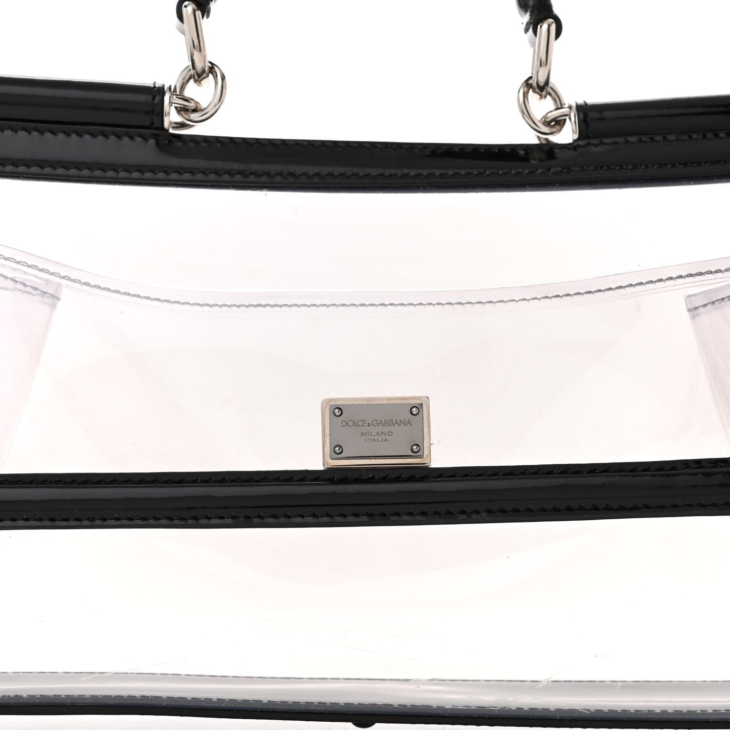Dolce & Gabbana PVC Medium Miss Sicily Satchel Transparent Black 10 of 11