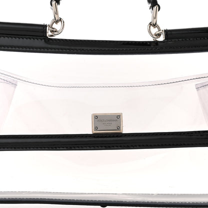 Dolce & Gabbana PVC Medium Miss Sicily Satchel Transparent Black 10 of 11