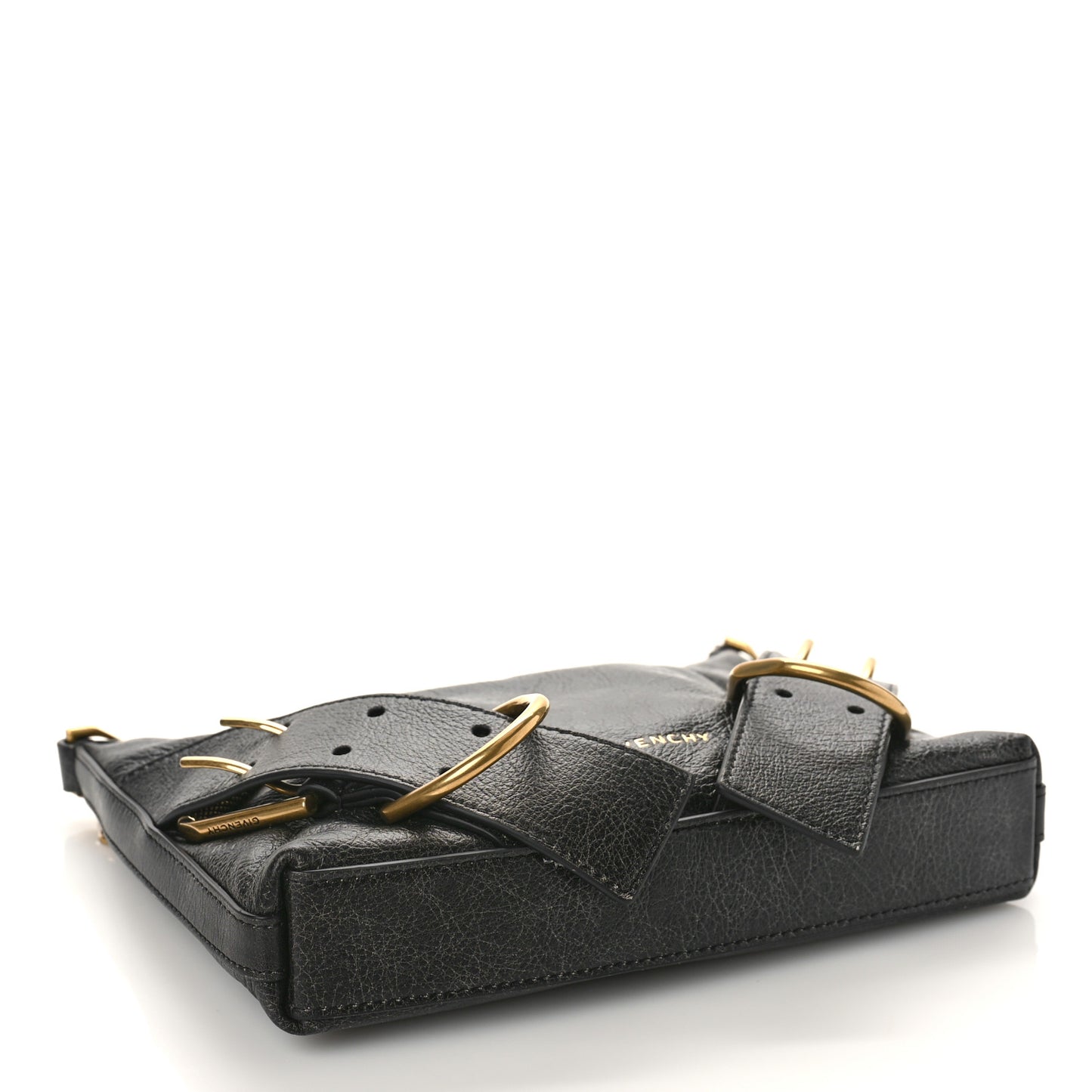 Aged Calfskin Mini Voyou Boyfriend Party Bag Black