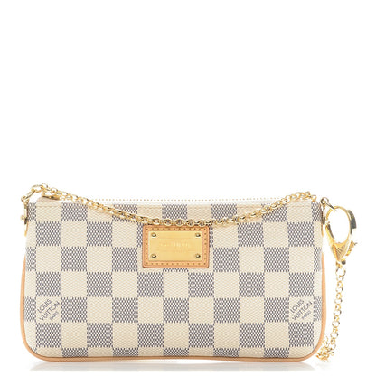 Louis Vuitton Damier Azur Pochette Milla MM 1 of 7