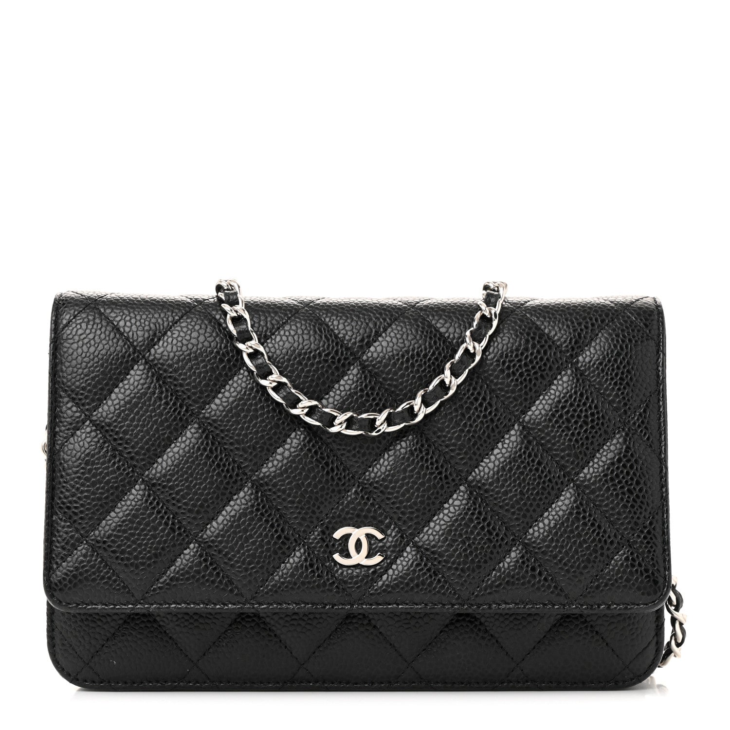 Chanel Caviar Quilted Wallet on Chain WOC Black 1 of 12