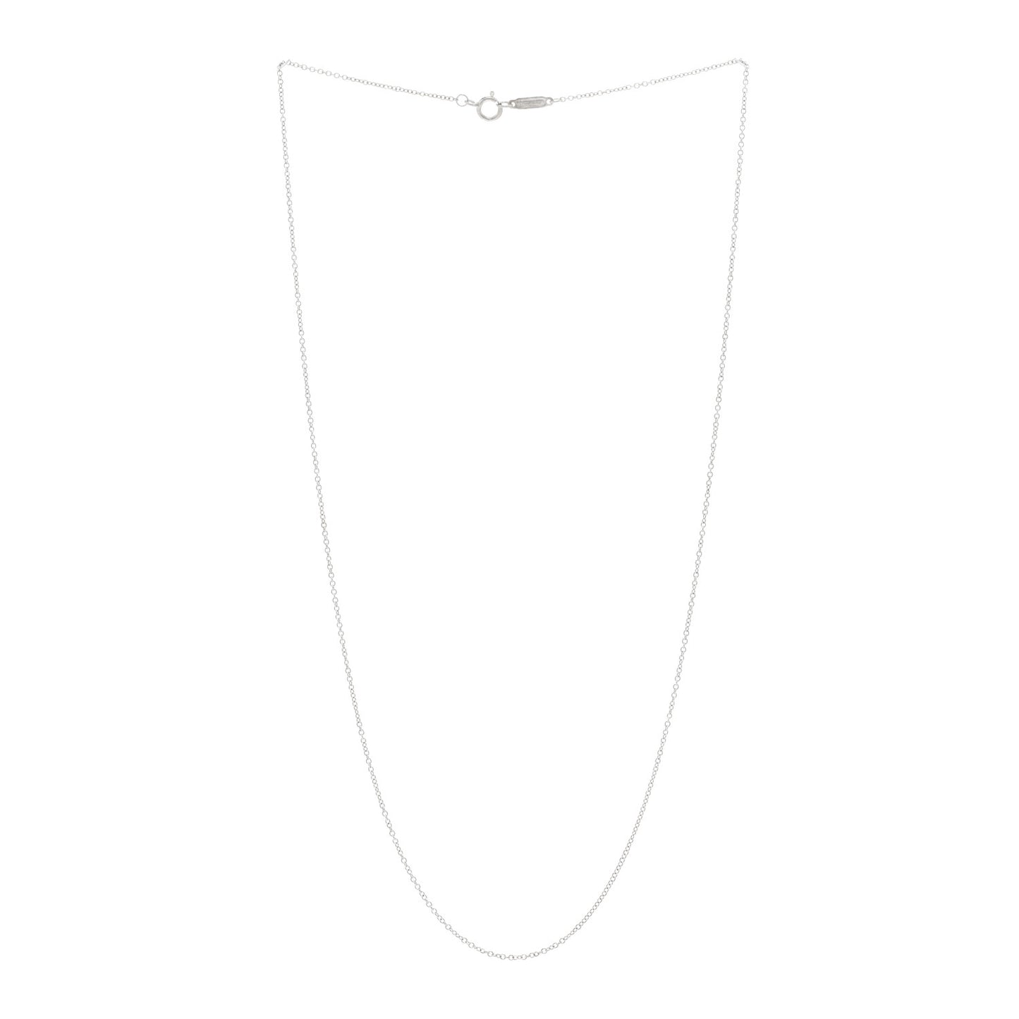 18K White Gold Chain Necklace 18"