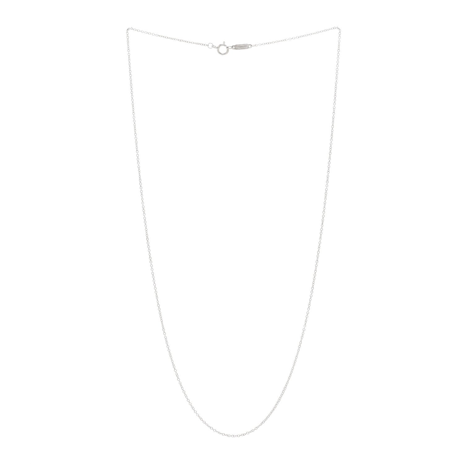 Tiffany 18K White Gold Chain Necklace 18" 3 of 5