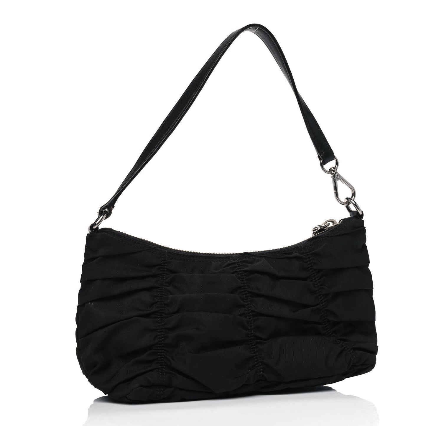 Tessuto Nylon Gaufre Shoulder Bag Black