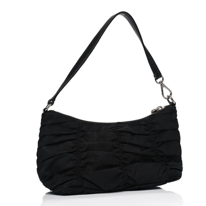 Prada Tessuto Nylon Gaufre Shoulder Bag Black 3 of 9