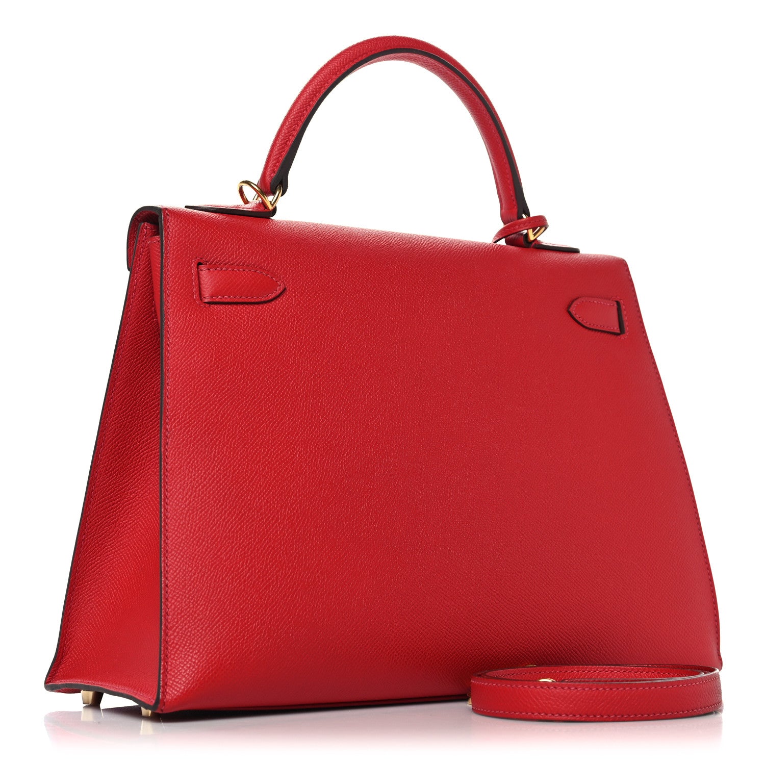Hermes Epsom Kelly Sellier 32 Rouge Casaque 3 of 12