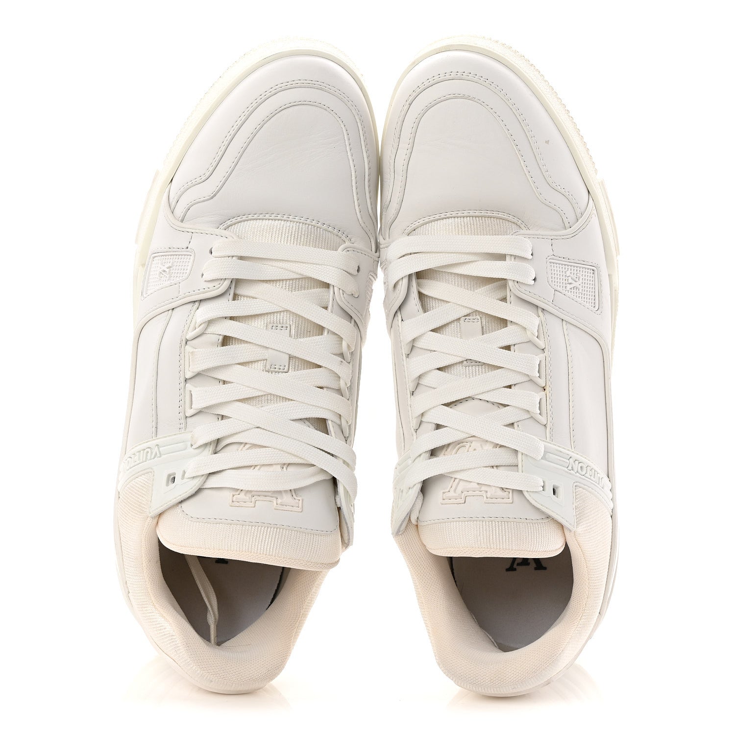 Louis Vuitton Calfskin Mens LV Trainer Sneakers 9.5 White 2 of 9