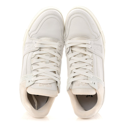 Louis Vuitton Calfskin Mens LV Trainer Sneakers 9.5 White 2 of 9