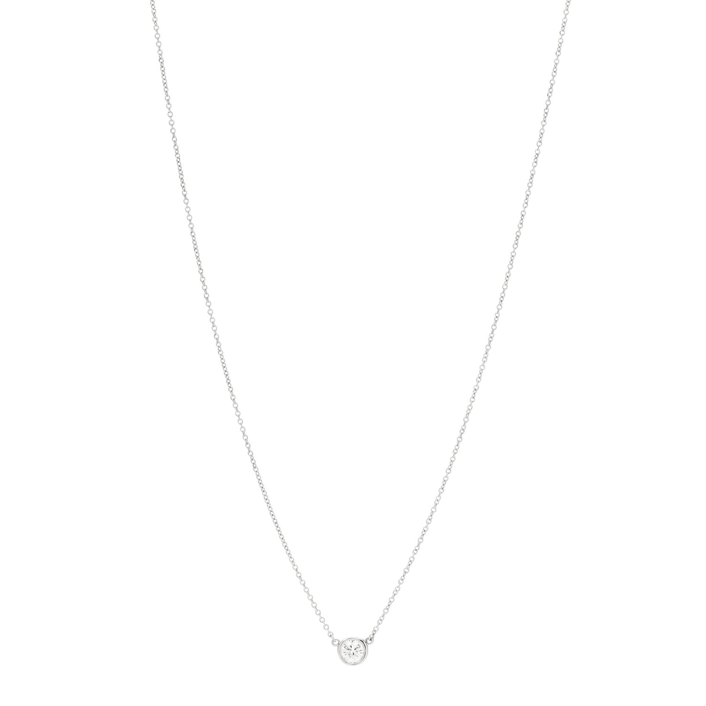 Platinum Diamond .32ct Elsa Peretti Diamonds by the Yard Pendant Necklace