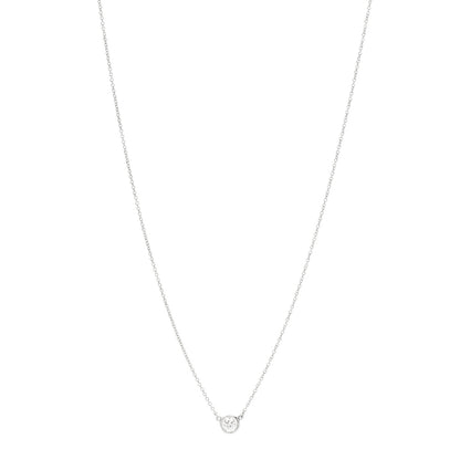 Tiffany Platinum Diamond .32ct Elsa Peretti Diamonds by the Yard Pendant Necklace 1 of 5