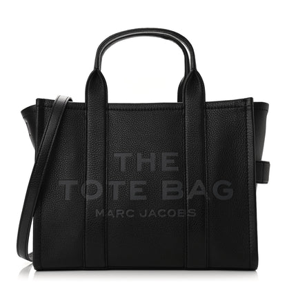 Marc Jacobs Grained Calfskin Medium The Tote Bag Black 1 of 9