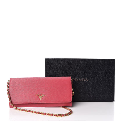 Prada Vitello Move Oro Chain Wallet Peonia 11 of 11