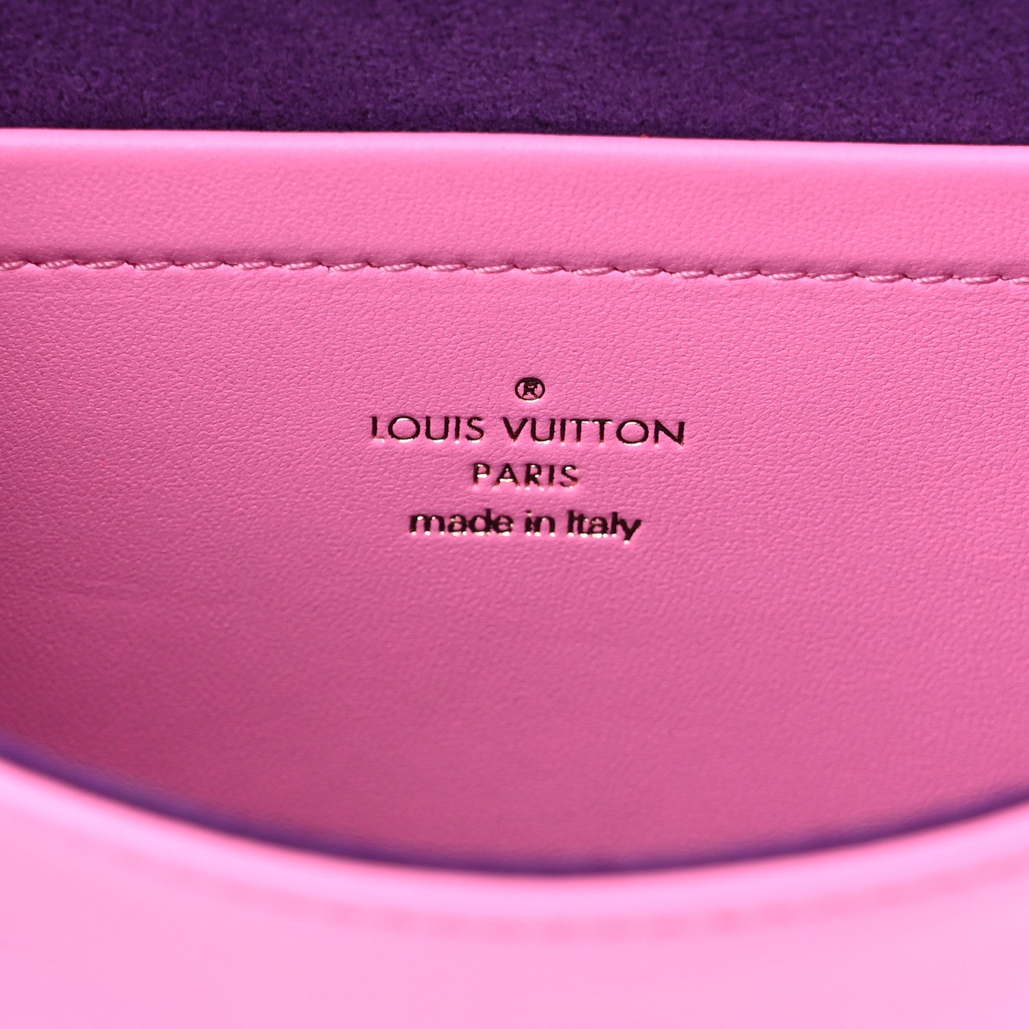 Louis Vuitton Lambskin Embossed Monogram Vuittamins Pochette Coussin Rose Violet 6 of 9