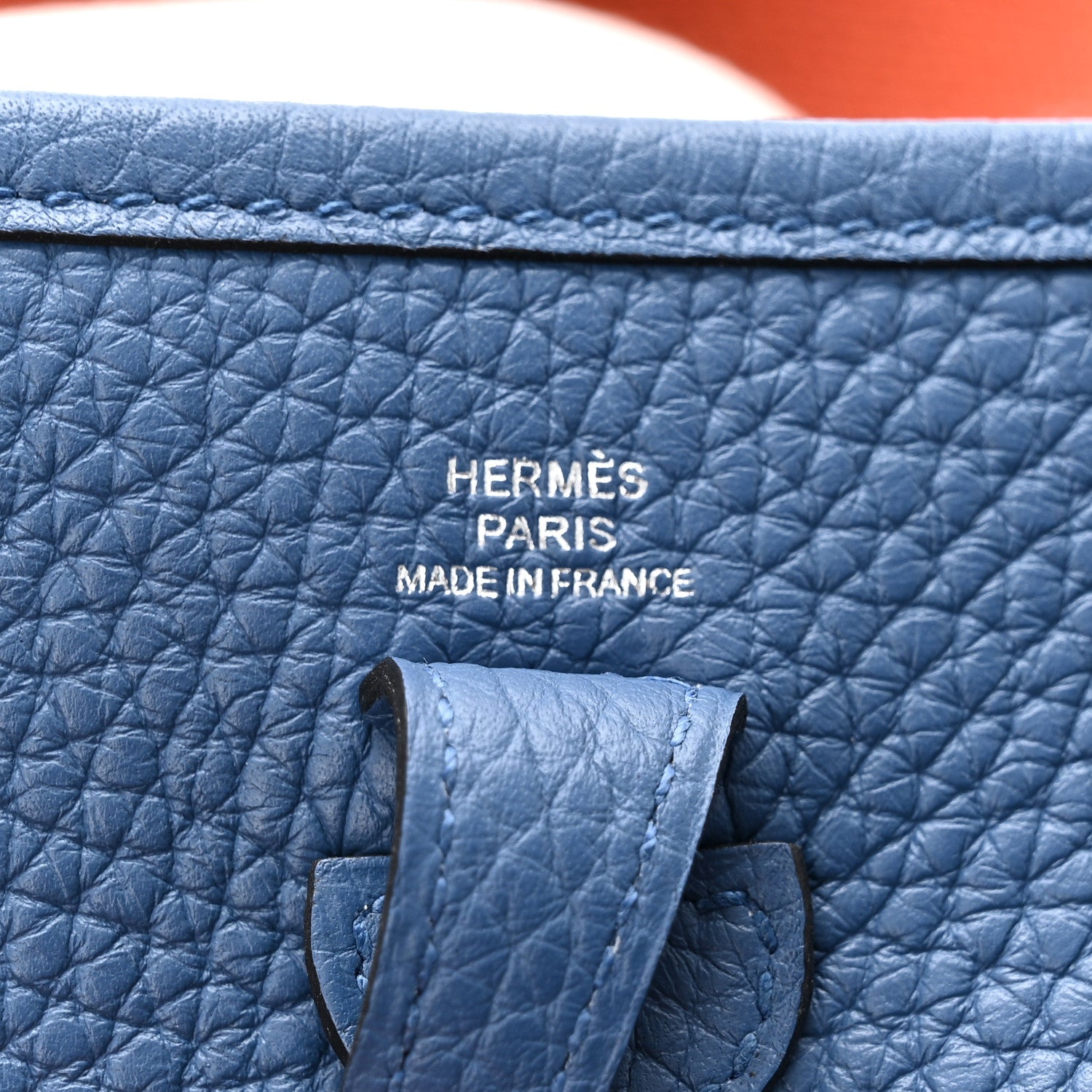 Hermes Taurillon Clemence Amazone Evelyne TPM Bleu Agate Cuivre 6 of 10