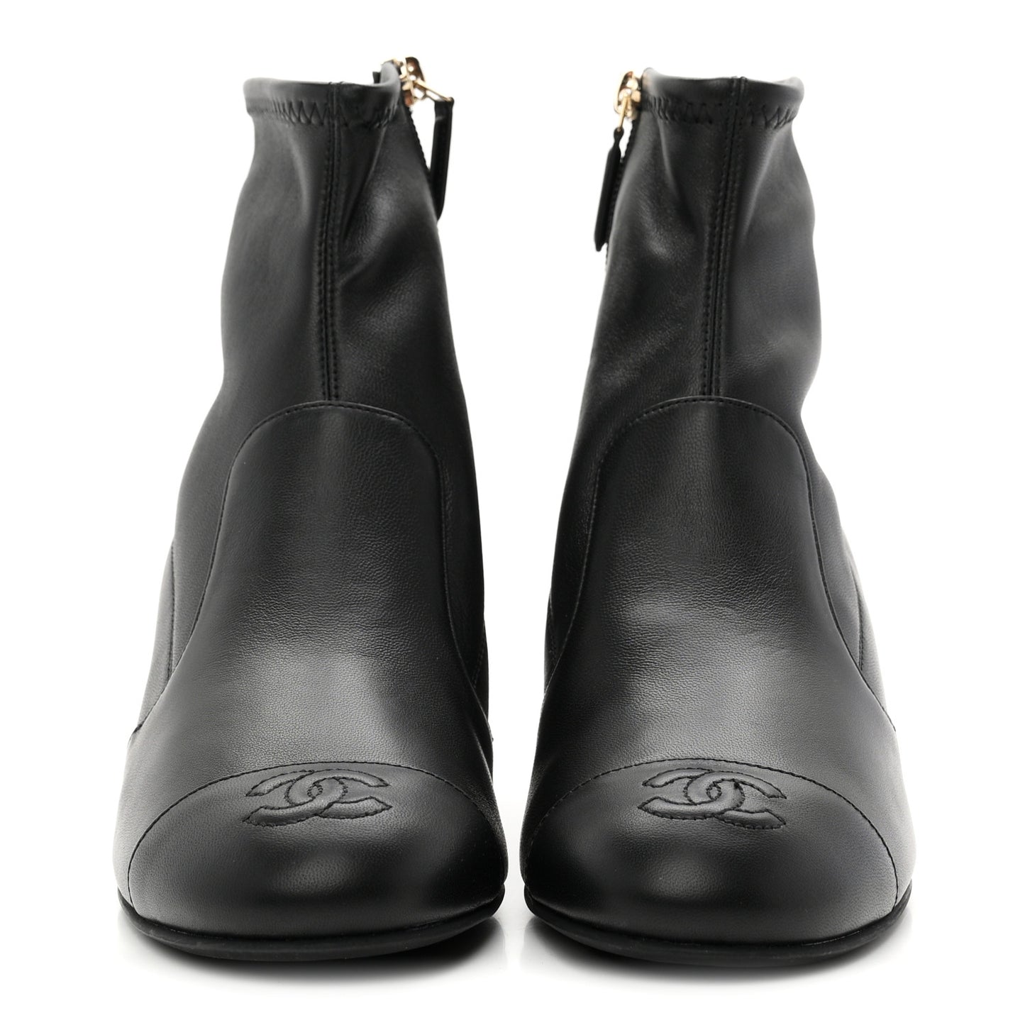 Lambskin Ankle Boots 38 Black