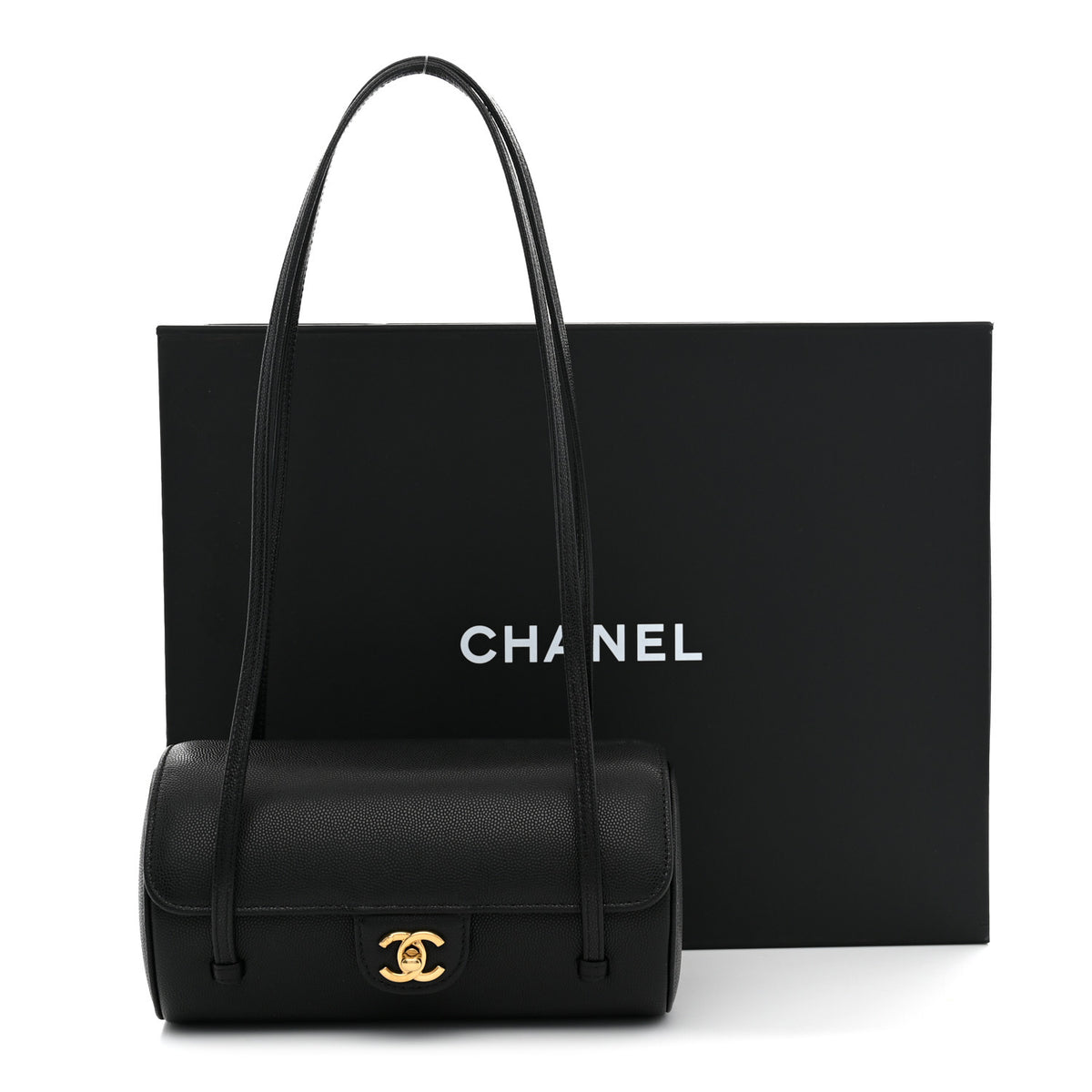 Chanel Shiny Caviar Preppy Coco Small Bowling Bag Black 11 of 11