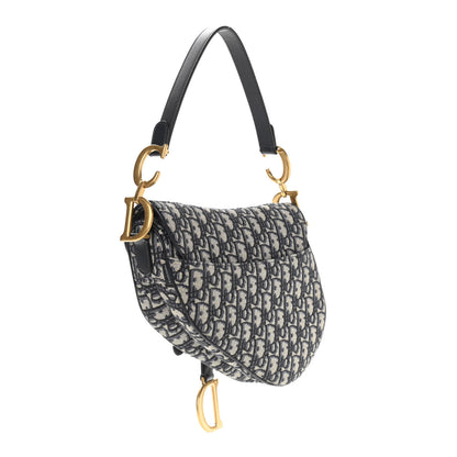 Christian Dior Oblique Saddle Bag Blue 3 of 10
