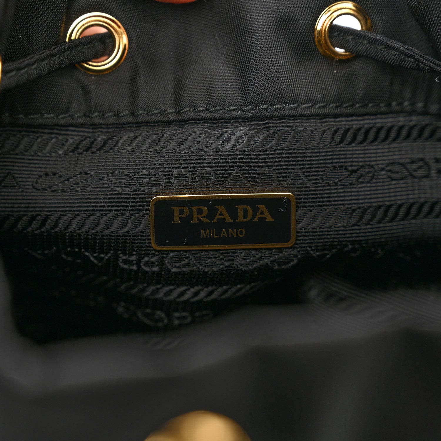 Prada Re-Nylon Duet Drawstring Shoulder Bag Black 7 of 9