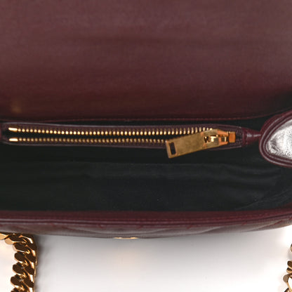 Saint Laurent Sheepskin Matelasse Chevron Monogram Medium College Bag Amaranto 6 of 8
