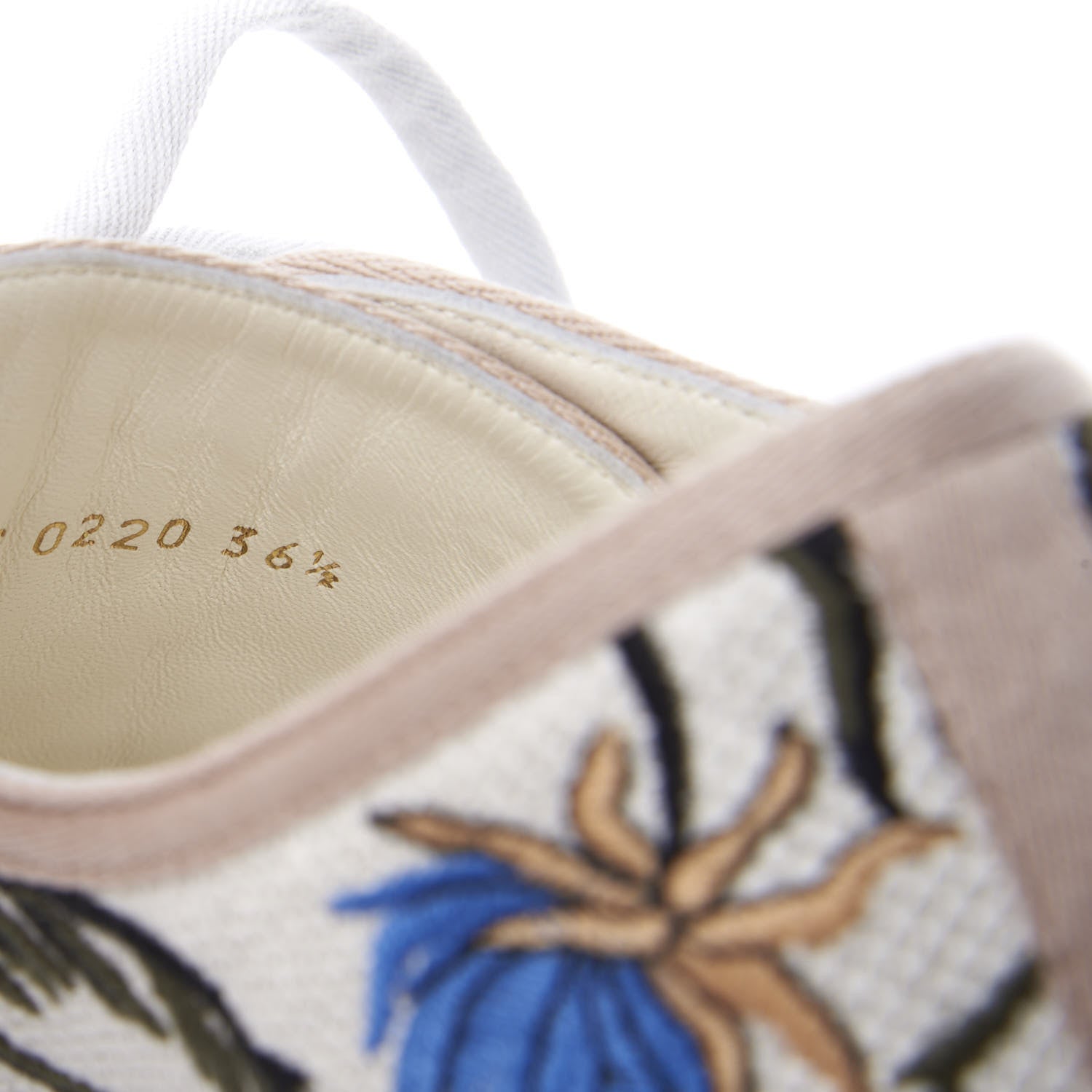 Christian Dior Canvas Rosa Mutabilis Embroidered Womens Walk'N'Dior Low Top Sneakers 36.5 Multicolor 10 of 11