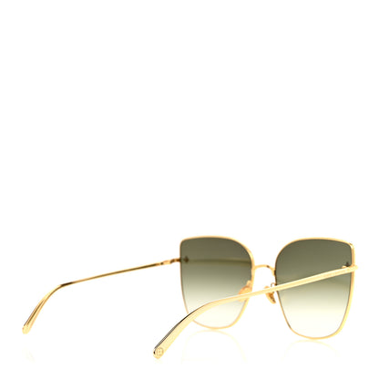 Louis Vuitton Metal LV Charm Cat Eye Sunglasses Z1720U Gold 8 of 16