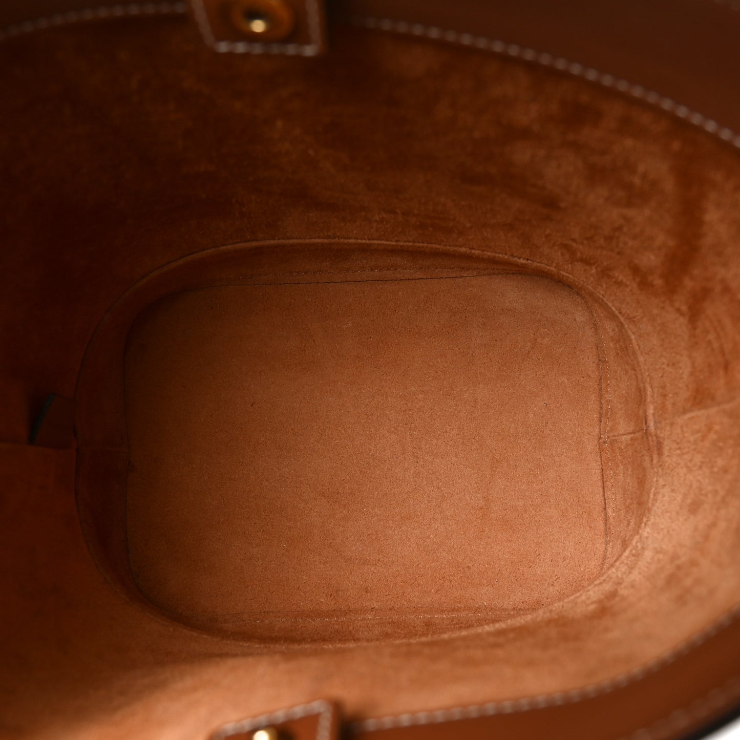 Smooth Calfskin Small Cuir Triomphe Bucket Bag Tan