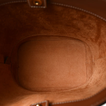Celine Smooth Calfskin Small Cuir Triomphe Bucket Bag Tan 5 of 9