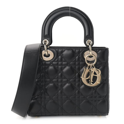 Christian Dior Lambskin Cannage Small Lucky Badges My Lady Dior Black 1 of 7