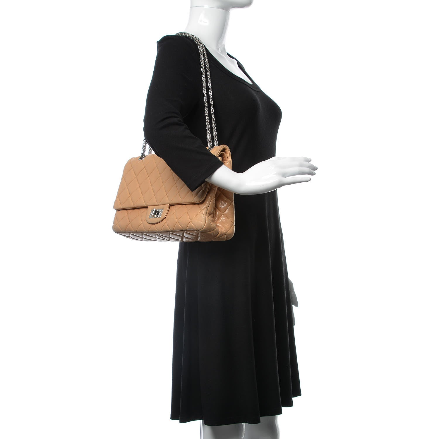 Chanel Iridescent Calfskin Quilted 2.55 Reissue 227 Flap Beige 2 of 16