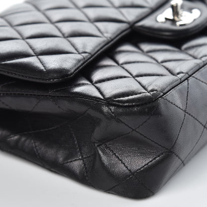 Chanel Lambskin Quilted Medium Double Flap Black 9 of 10