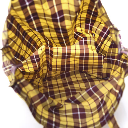 Gucci Nylon Checked Logo Vertical Tote Yellow 5 of 10