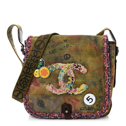 Chanel Washed Toile Graffiti On The Pavements Messenger Khaki Multicolor 1 of 10