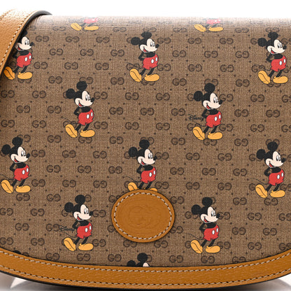 Gucci X DISNEY Mini Vintage GG Supreme Monogram Mickey Mouse Small Flap Messenger Bag Beige Vintage Sun Oil 8 of 11