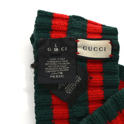 Gucci Wool Web Headband L Green Red 4 of 4