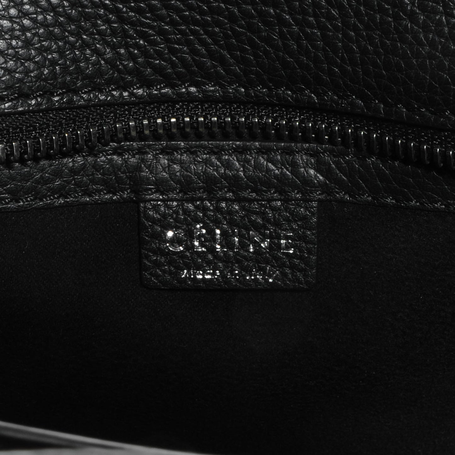 Drummed Leather Nano Luggage Black