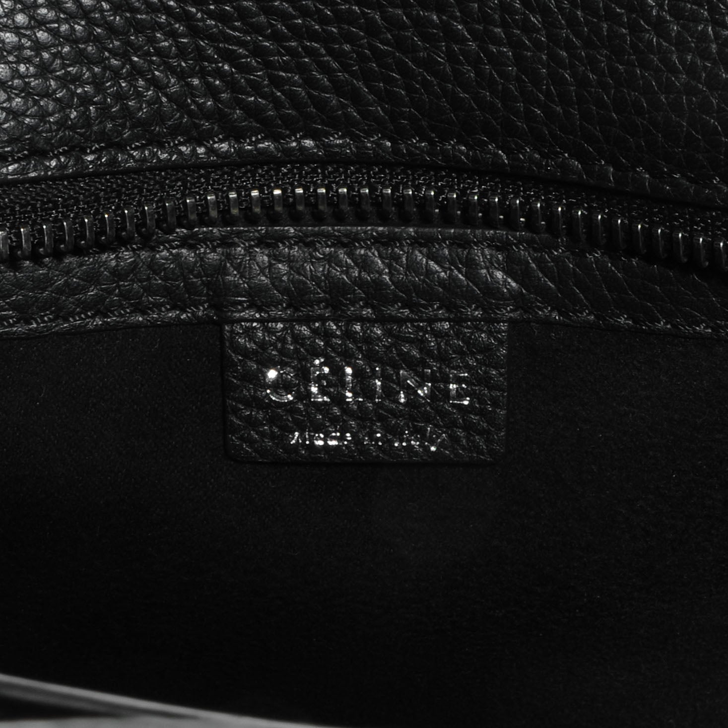 Celine Drummed Leather Nano Luggage Black 6 of 7