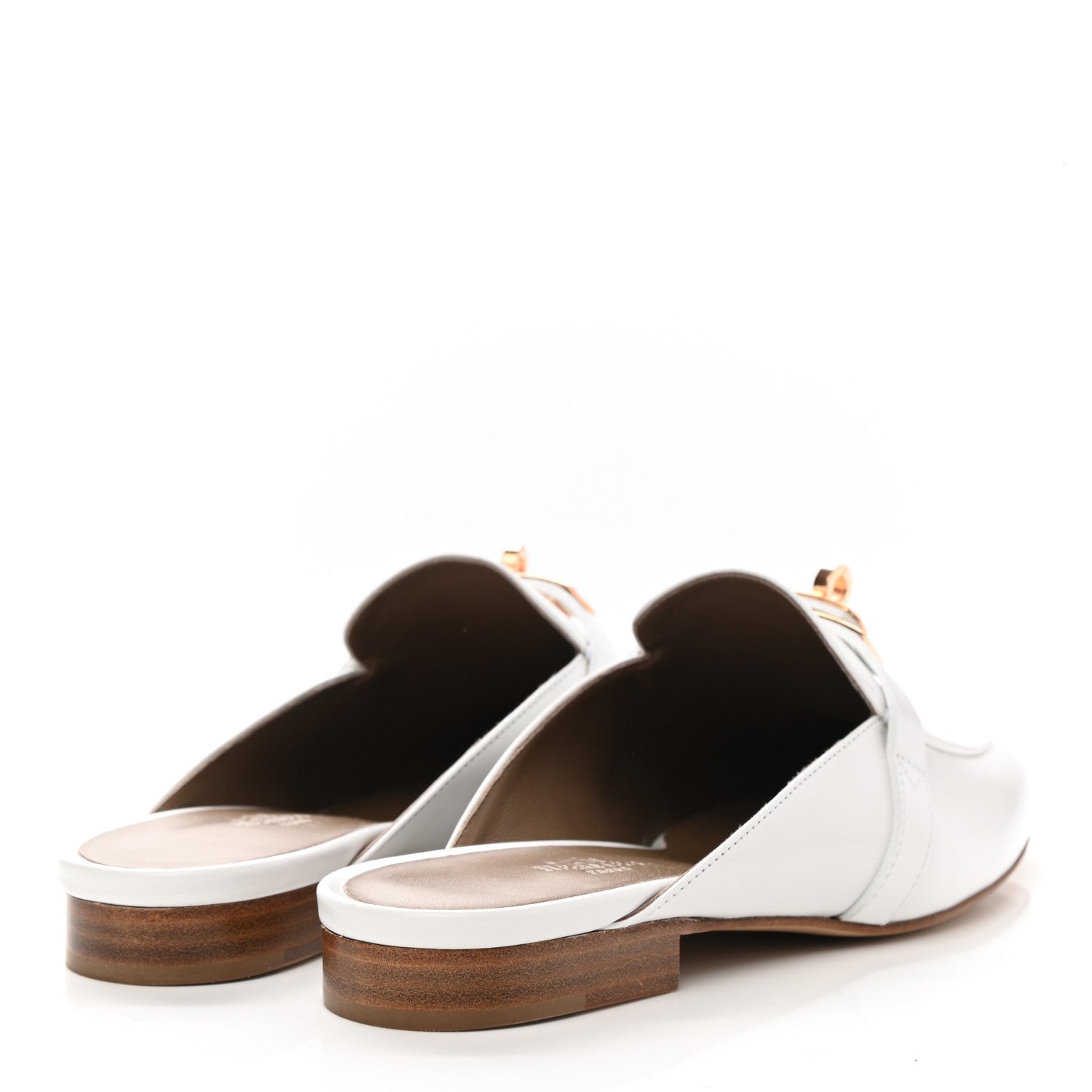 Hermes Calfskin Oz Mules 36 White 4 of 9