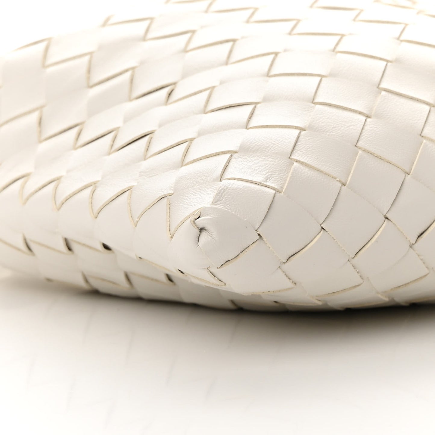 Calfskin Intrecciato Mini Hop White