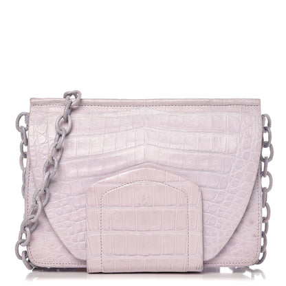 Nancy Gonzalez Crocodile Flap Belt Bag Lilac 1 of 10
