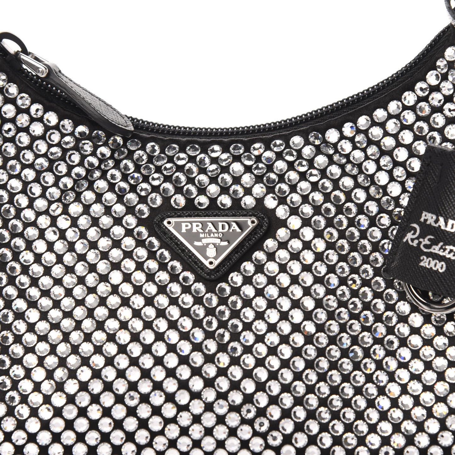 Satin Crystal Mini Re-Edition 2000 Bag Cristal