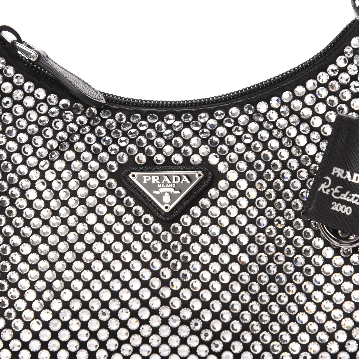 Prada Satin Crystal Mini Re-Edition 2000 Bag Cristal 10 of 11