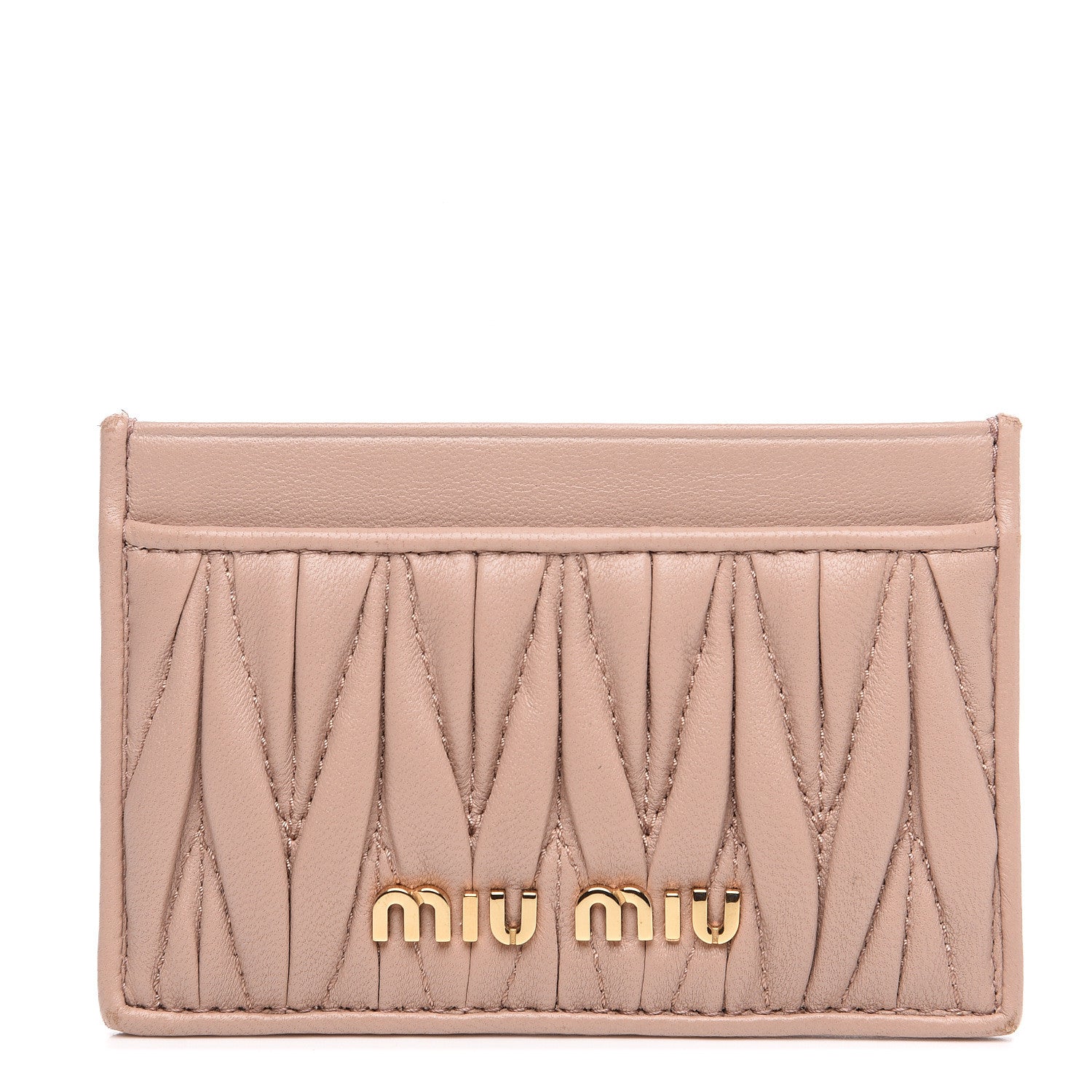 Miu Miu Nappa Matelasse Card Holder Cammeo 1 of 8
