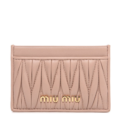 Miu Miu Nappa Matelasse Card Holder Cammeo 1 of 8