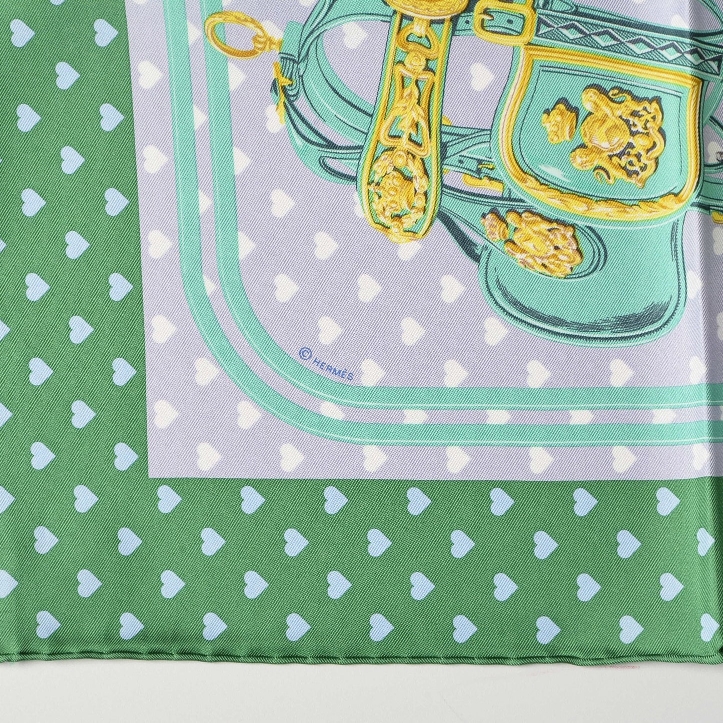 Silk Brides De Gala Love Pocket Square Vert Mousse Mauve Blanc