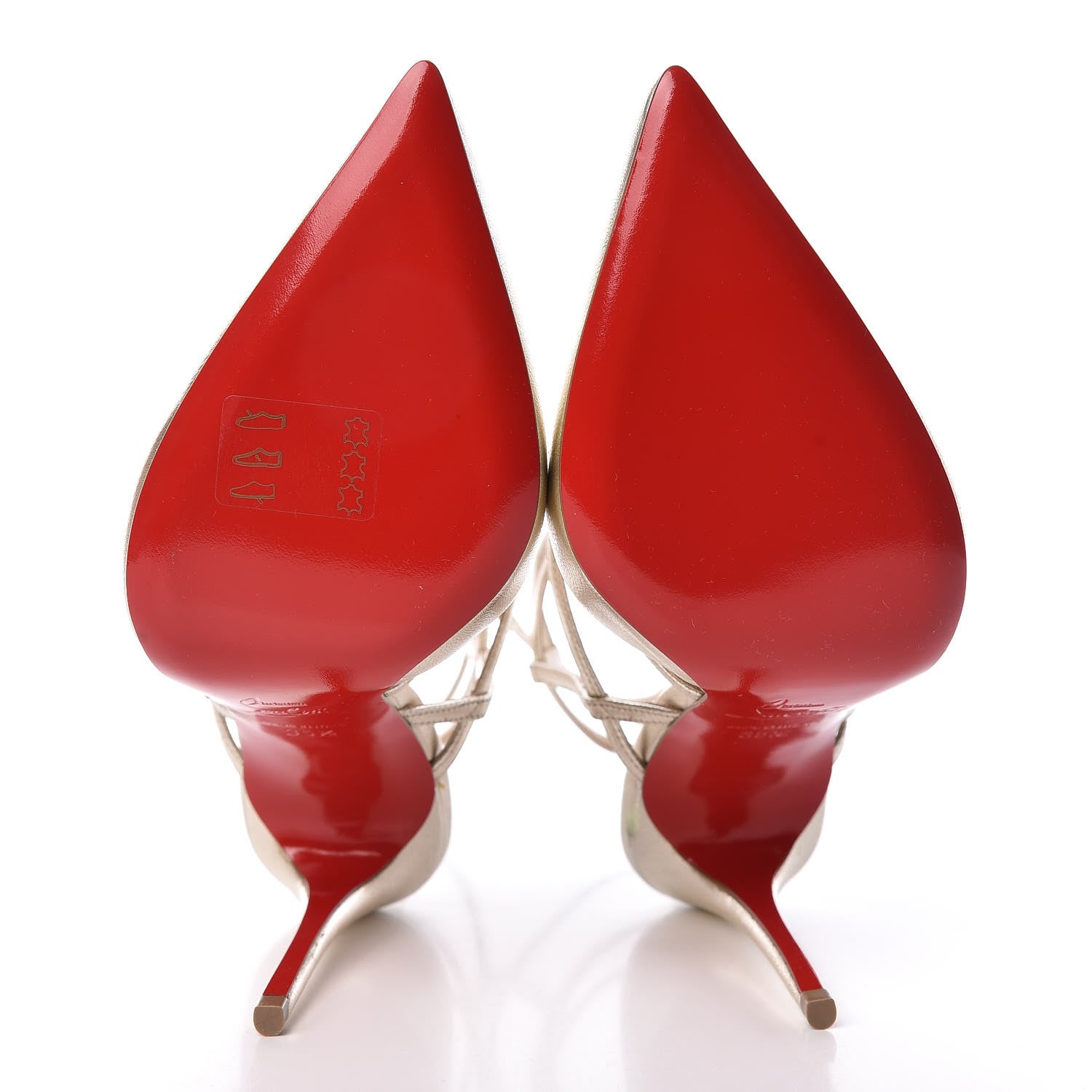 Christian Louboutin Metallic Nappa Kadreyana 100 Pumps 35.5 Sahara 5 of 8
