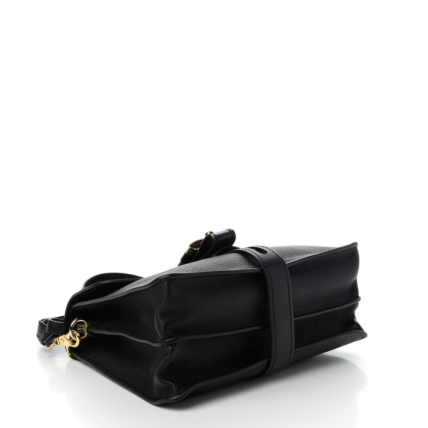 Grained Calfskin Medium Aby Day Shoulder Bag Black